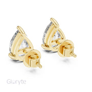 Pear Cut Diamond Solitaire Earrings