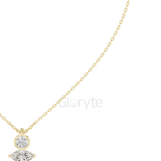 Two-Stone Diamond Pendant Necklace