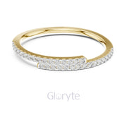 Double Row Petite Diamond Wedding Band