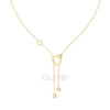 Interlocking Circle Drop Diamond Necklace