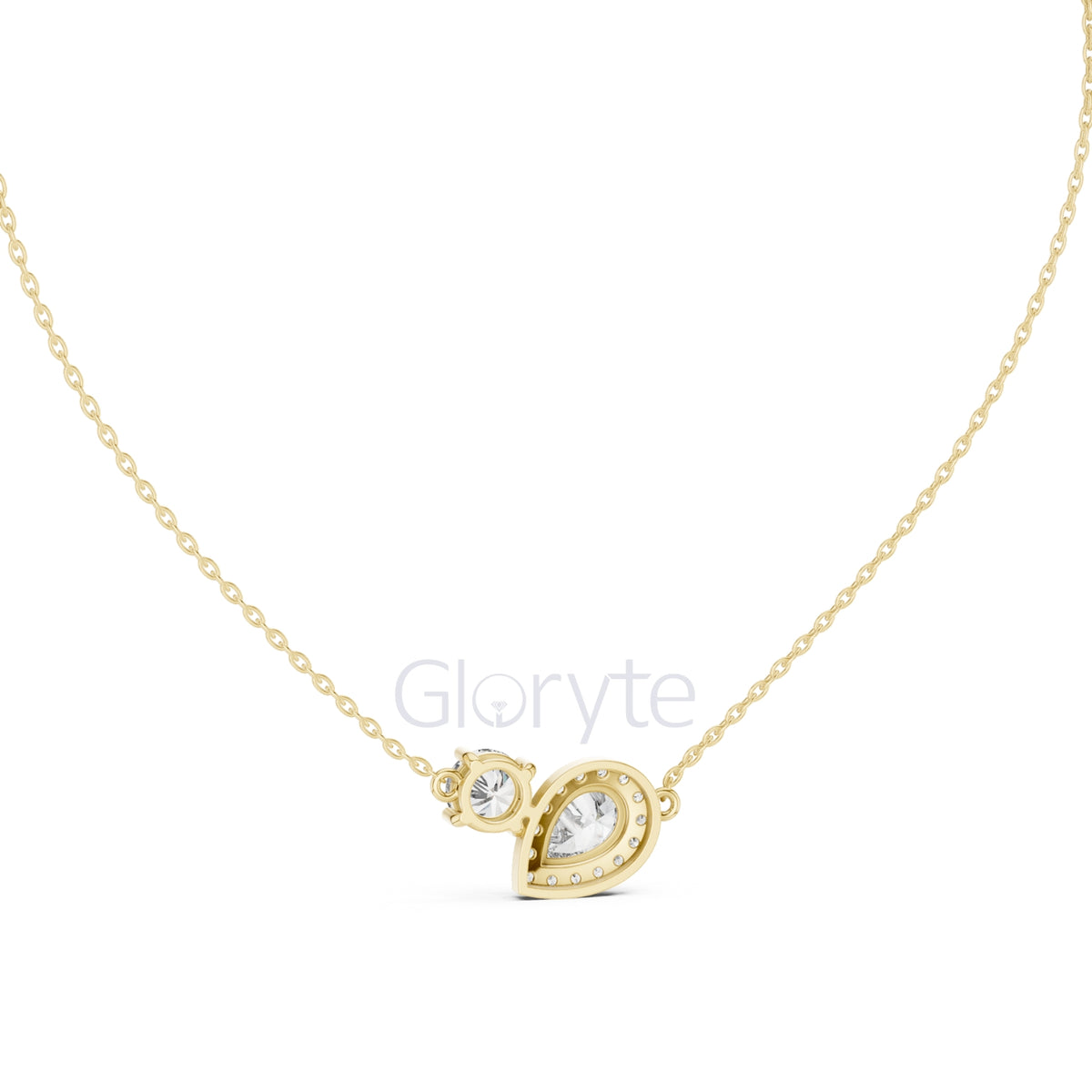 Toi et Moi Diamond Pendant Necklace