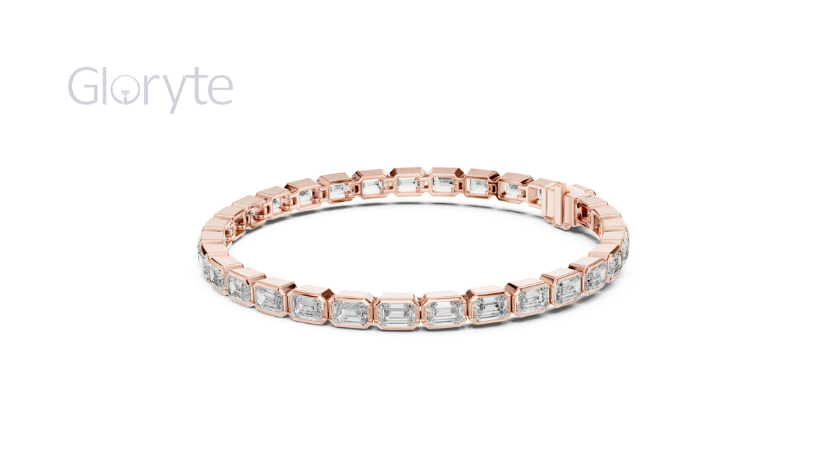 Emerald Cut Diamond Tennis Bracelet 0.30 Pointers
