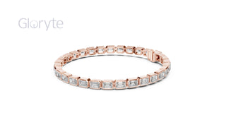 Emerald Cut Diamond Tennis Bracelet 0.30 Pointers