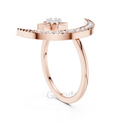 Moon & Star Diamond Ring