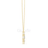 Three-Stone Toi et Moi Diamond Pendant Necklace