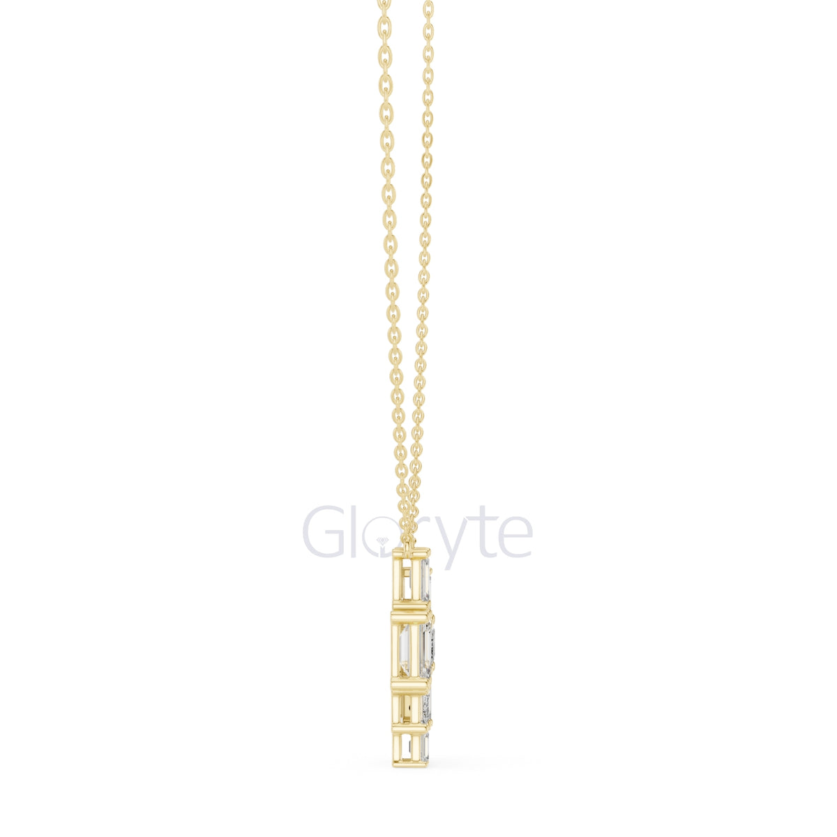 Three-Stone Toi et Moi Diamond Pendant Necklace