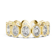 Oval Diamond Bezel-Set Eternity Band