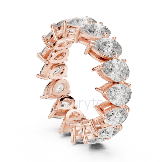 Pear Cut Diamond Eternity Band