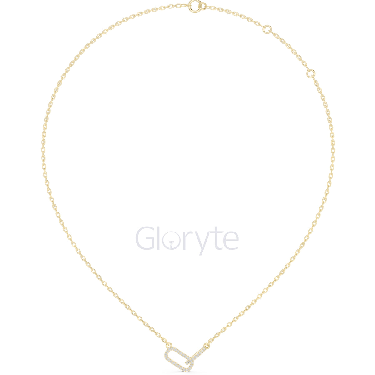 Diamond Link Pendant Necklace