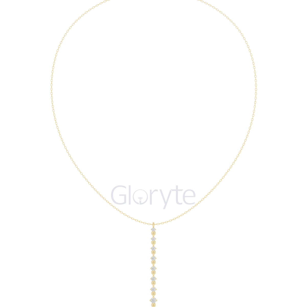 Diamond Vertical Bar Pendant Necklace