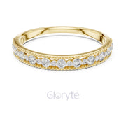 Milgrain Diamond Band | Half Eternity Ring
