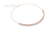 Round Brilliant Diamond Tennis Bracelet with Adjustable Chain