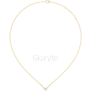 Diamond Cluster V-Shaped Necklace