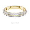 Double Row Diamond Band Ring in 925 Silver, 10K & 14K Gold