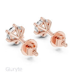 Round Brilliant Cut Diamond Stud Earrings