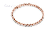 Wave-Design Diamond Tennis Bracelet 2.90mm