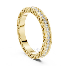 Vintage Inspired Diamond Eternity Band with Micro Prong Setting
