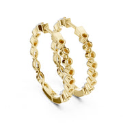 Marquise & Round Diamond Hoop Earrings