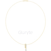 Oval & Pear Drop Diamond Pendant Necklace