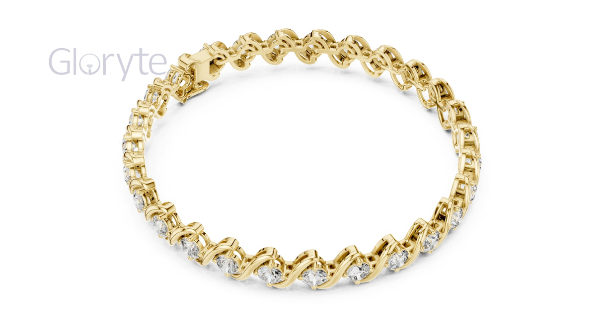 Diamond Wave Tennis Bracelet 3.80mm