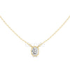 Oval Cut Bezel Pendant Necklace | 1.5 CT