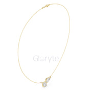 Pear and Marquise Diamond Duo Necklace