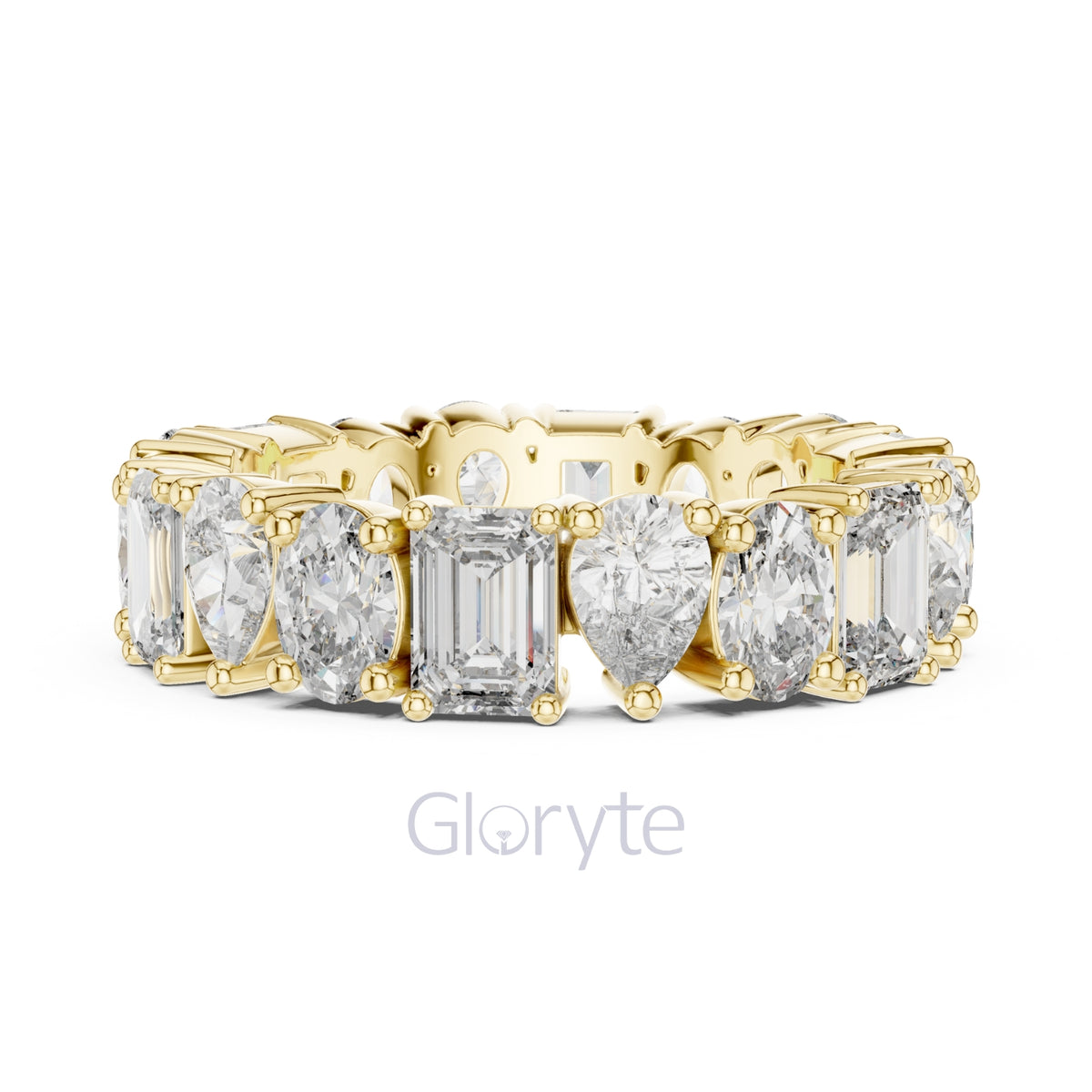 Emerald, Pear & Oval Cut Diamond Eternity Band – Full Circle Brilliance