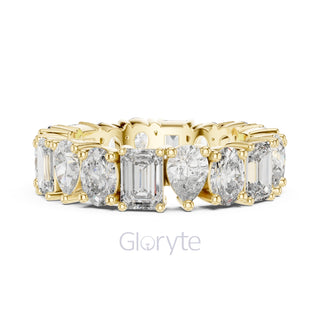 Emerald, Pear & Oval Cut Diamond Eternity Band – Full Circle Brilliance