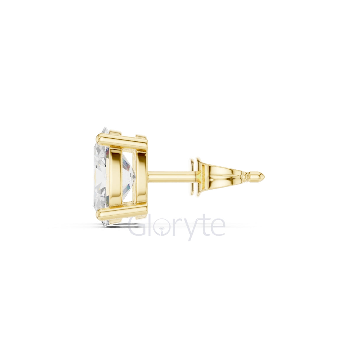 Oval Diamond Stud Earrings