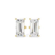 Baguette Diamond Stud Earrings