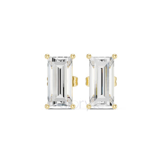 Baguette Diamond Stud Earrings