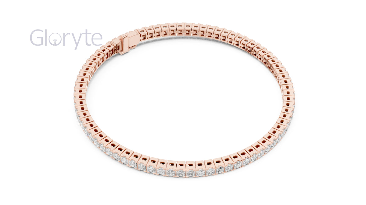 Princess Cut Diamond Tennis Bracelet