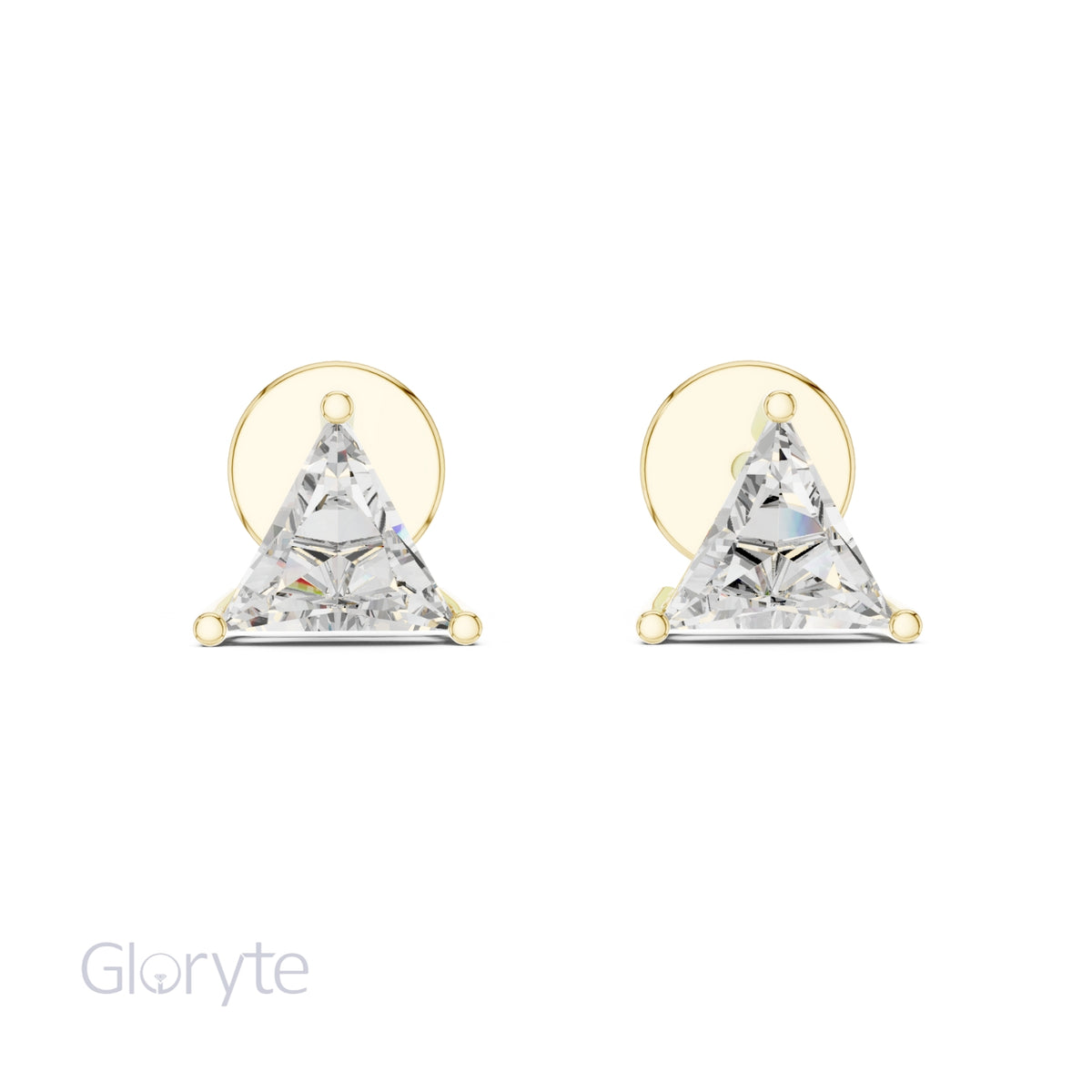 Trillion Cut Diamond Stud Earrings
