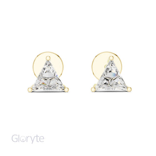 Trillion Cut Diamond Stud Earrings
