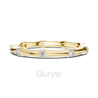 Bezel Set Diamond Stackable Ring