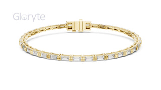 Baguette Cut Diamond Tennis Bracelet