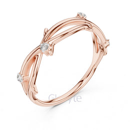 Nature-Inspired Vine Diamond Band