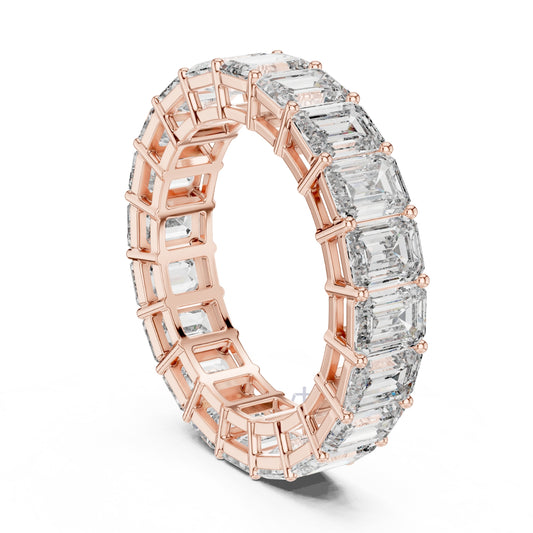 Emerald Cut Diamond Eternity Ring – Classic Full Circle Ring
