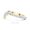 V-Shaped Diamond Band in 925 Silver, 10K & 14K Gold