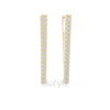 Geometric V-Shape Hoop Earrings with Lab-Grown or Moissanite Diamonds