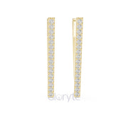 Geometric V-Shape Hoop Earrings