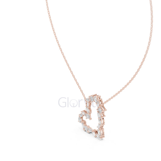 Heart Diamond Pendant Necklace