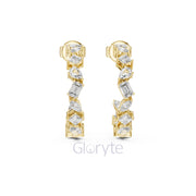 Elegant Multi-Cut Hoop Earrings