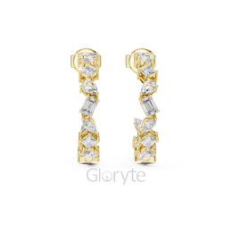 Elegant Multi-Cut Hoop Earrings