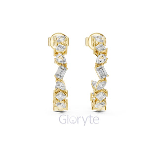 Elegant Multi-Cut Hoop Earrings