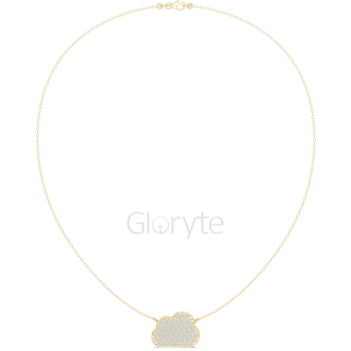 Cloud Diamond Pendant Necklace