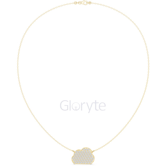 Cloud Diamond Pendant Necklace