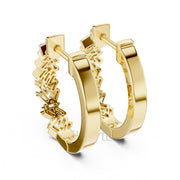 Baguette Cluster Hoop Earrings