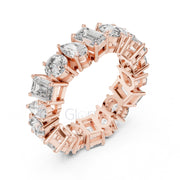 Pear, Round & Emerald Cut Diamond Eternity Band