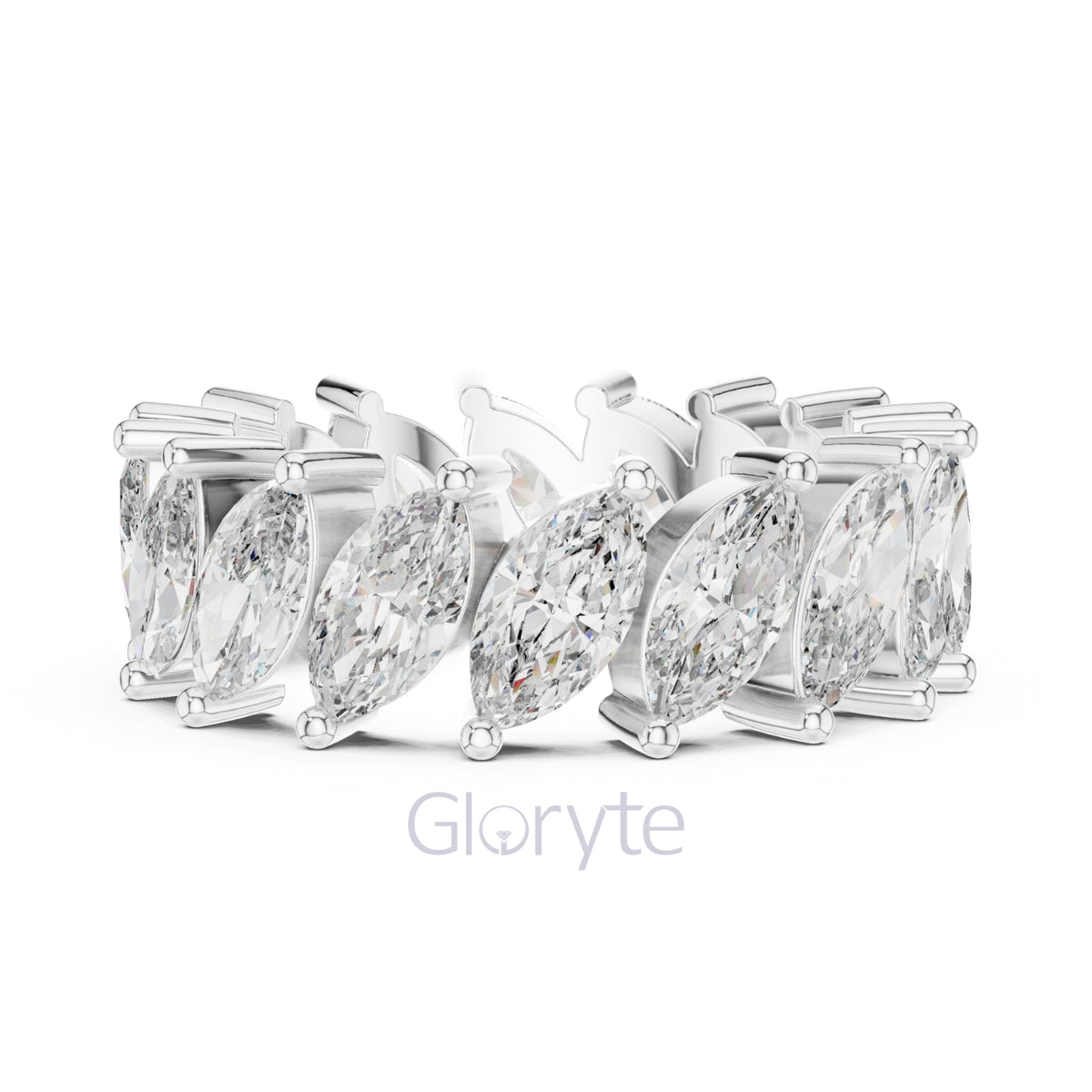 Marquise Cut Diamond Eternity Band